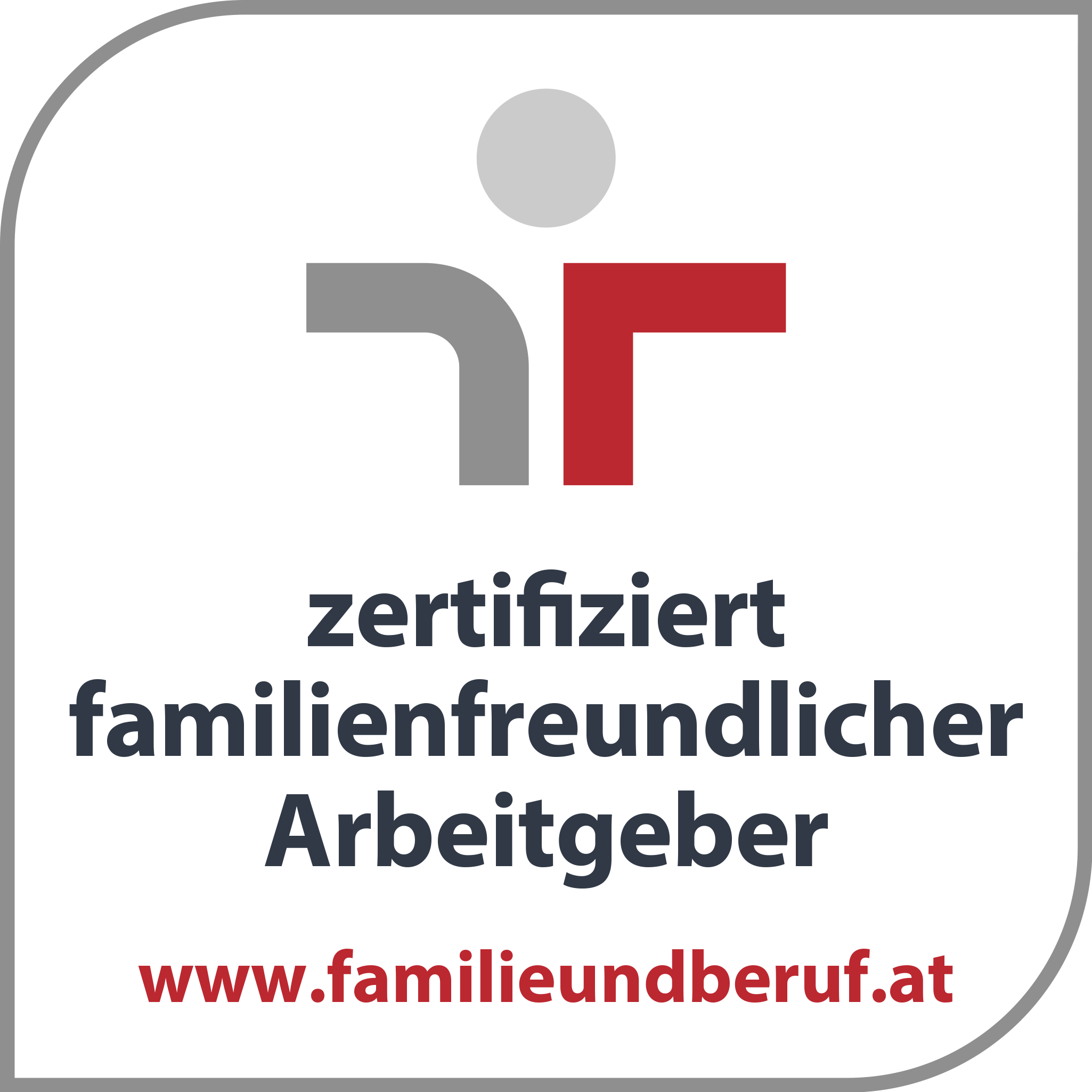 Zertifiziert familienfreundlicher Arbeitgeber Siegel